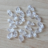50 Glasblätter kristall - 10 x 6 mm